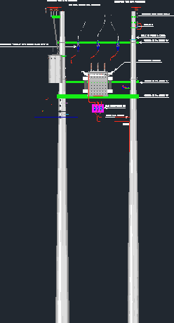 Montaje de transformador trifasico en estructura mvt2 existente