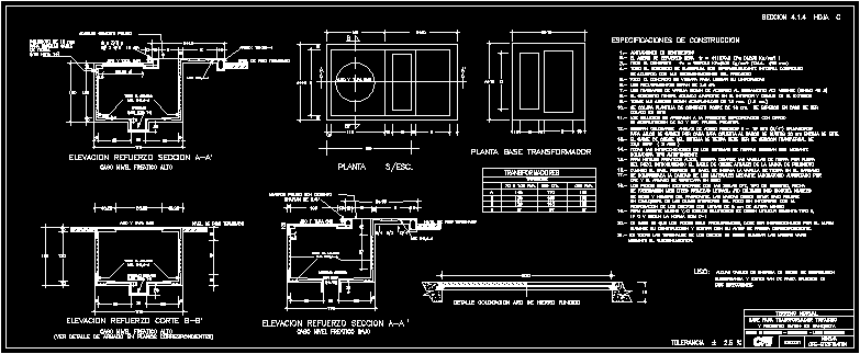 Base - registro para transformador pedestal