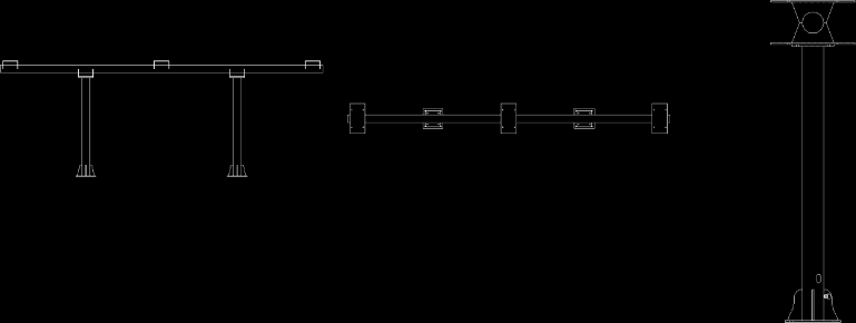 Bloque estructuras para equipos subestacion