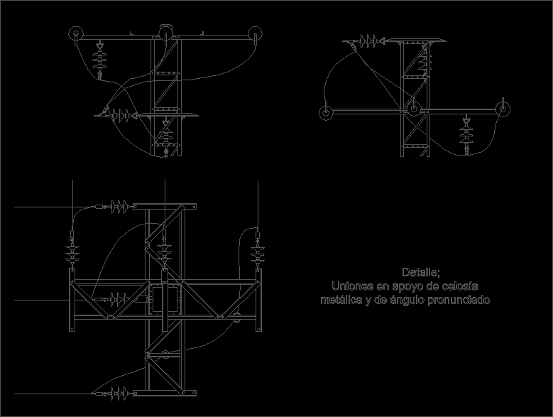 Detail der Gelenke im Stützgitter mit ausgeprägtem Winkel