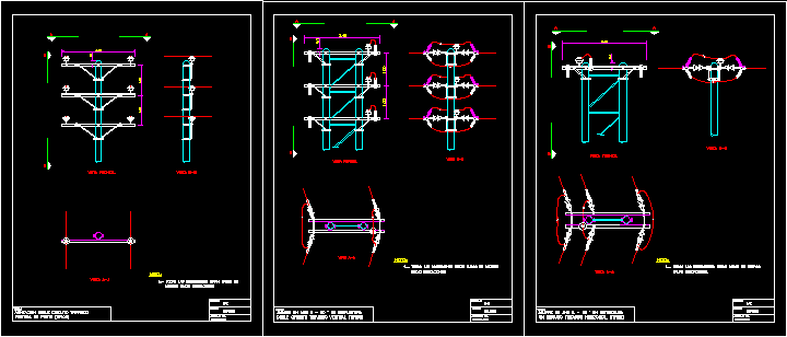 Detalles de montajes en lineas de distribucion