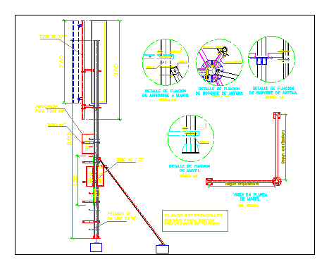 Mastil telecomunicaciones