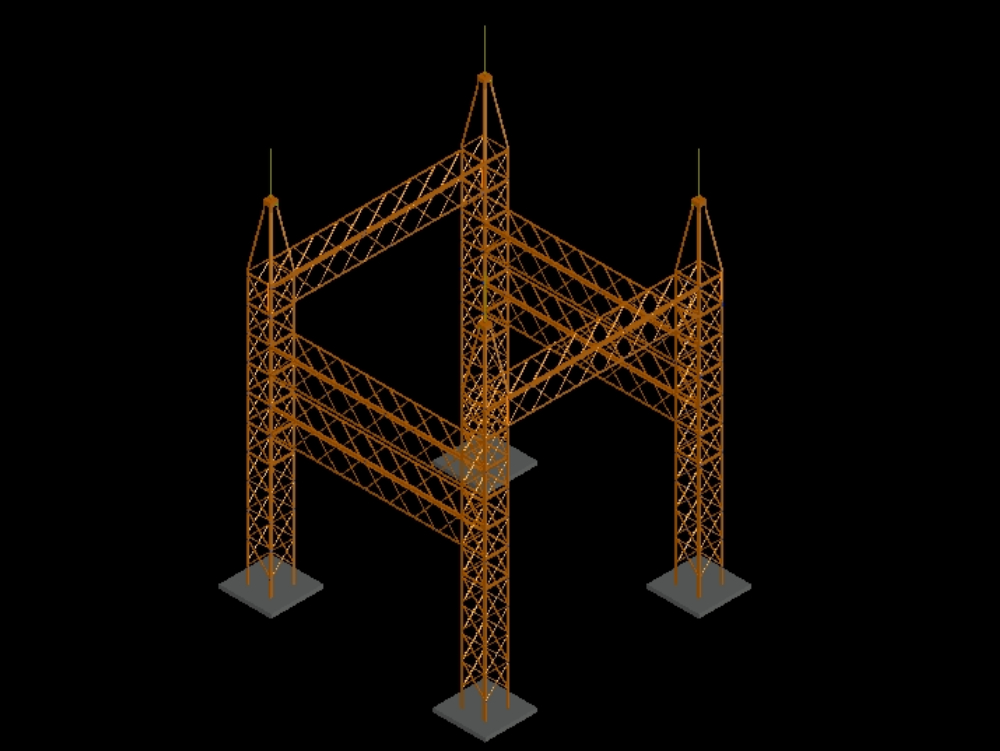 Soporte de subestaciones eléctricas 3d