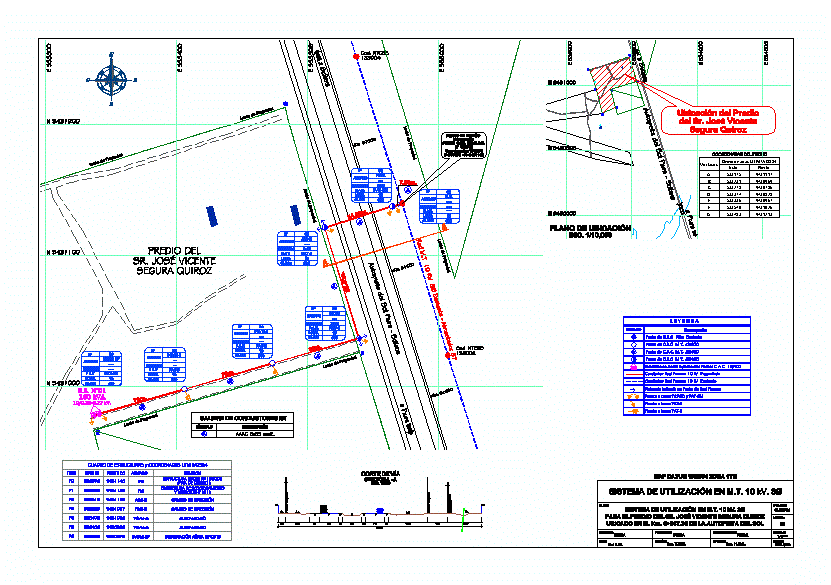 Plano georeferenciado - proyecto de electrificacon - piura.