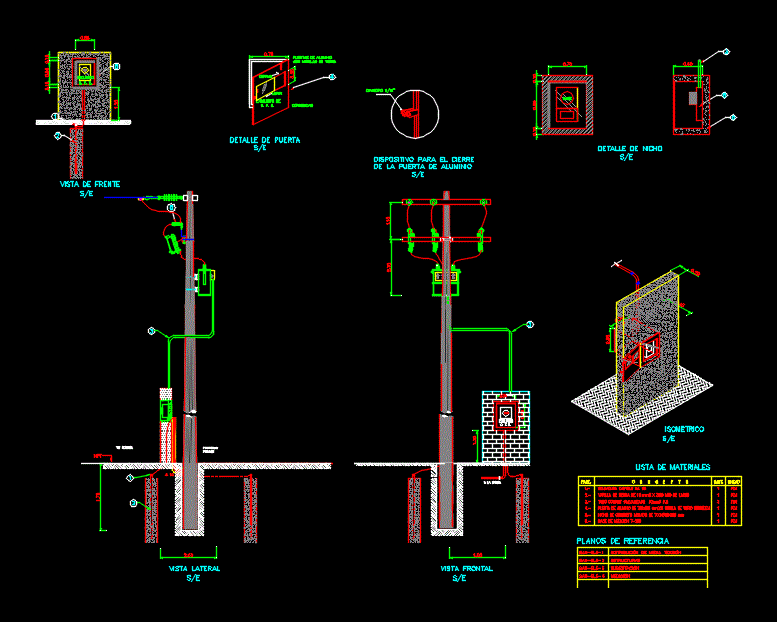 Poste de tendido electrico medidor en tendidos electricidad infraestructura