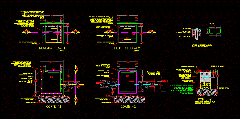 Detalle de encofrado para paso de instalaciones