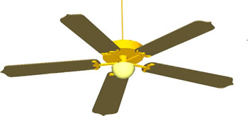 Ventilatore da soffitto - ventilatore da soffitto 3d