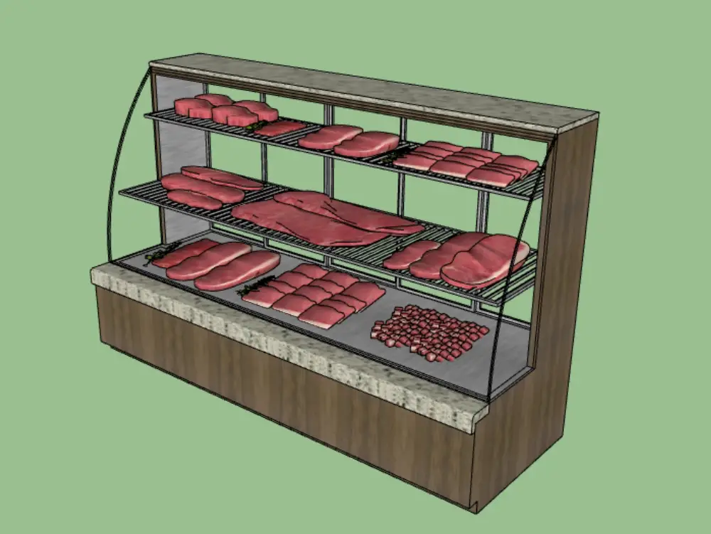 Refrigerador gondola industrial para carnes