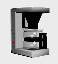 3D elektrische Kaffeemaschine