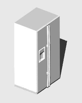Refrigerator 73x98x175 3d