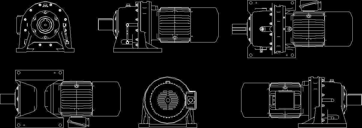 Desenho de motor elétrico em AutoCAD, Baixar CAD Grátis (102.85 KB)