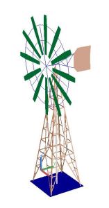 moinho de vento 3d