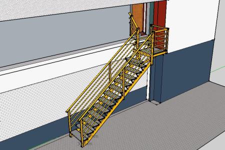 escadas industriais reforçadas