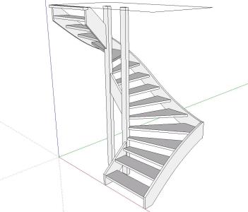Escaleras de dos cuartos