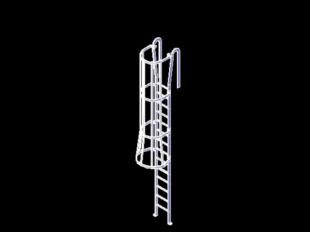 escada de gato em 3d