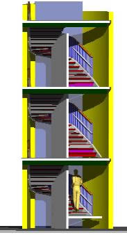 Treppe mit Geländer