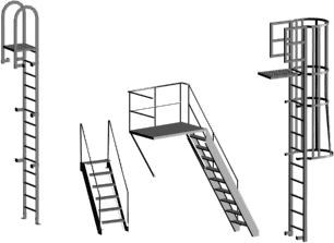 Escaleras metalicas 3d