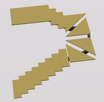 3D-Treppe mit Versatz