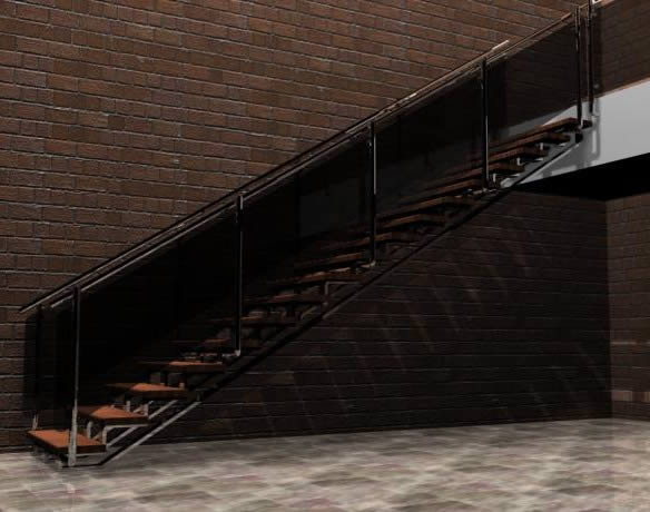 Escada interior 120x310 cm. máximo