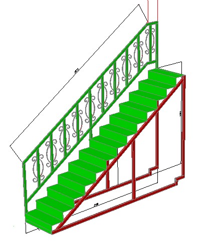 escalier avec rampe