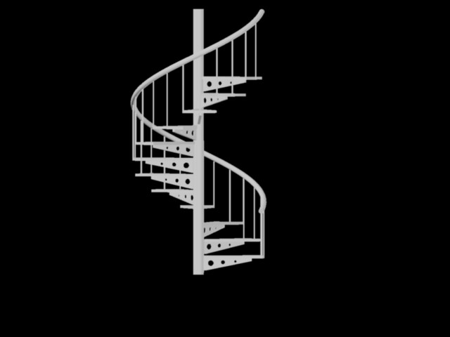escadas em espiral 3d