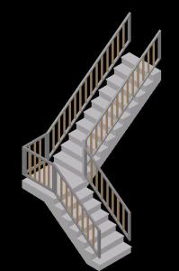 Escalier type a 3d