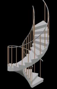 Escada tipo b 3d