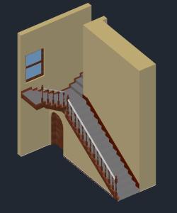 Levantamiento de una escalera - 3d
