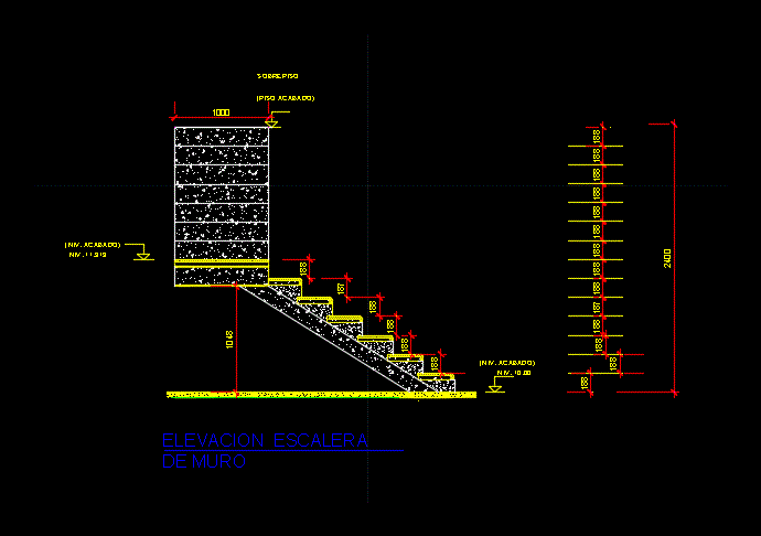 Escalera tipo muro