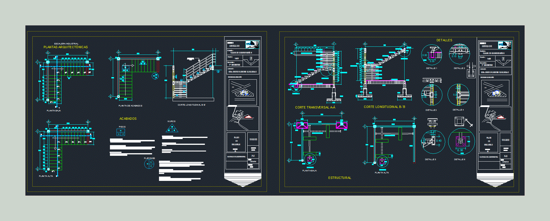 Escaleras de metal