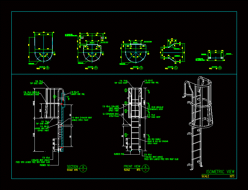 Steel ladder detalles