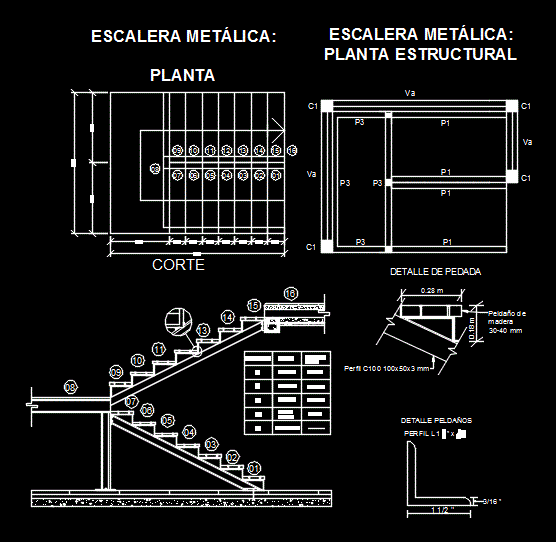 Escalera metalica