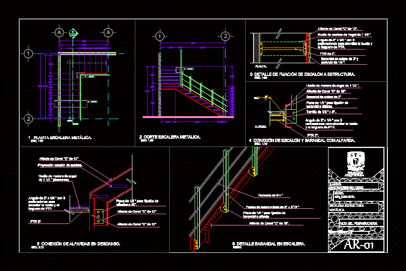 Escalera de estructura metalica