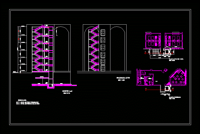 Elevador y escalera