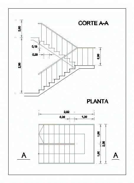 Escalera dos tramos