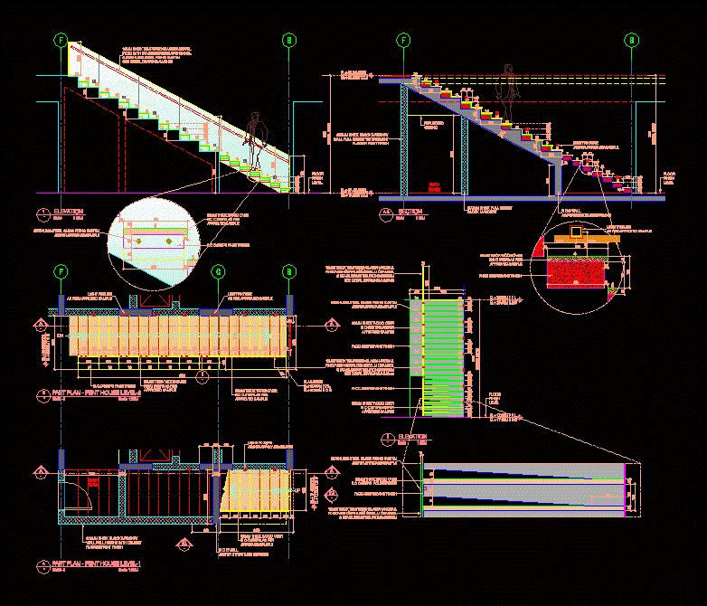 Detalle de la escalera