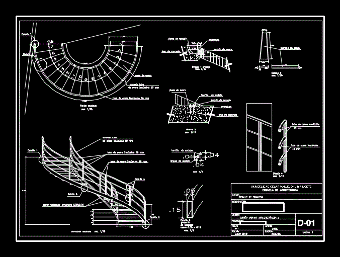 circular staircase details
