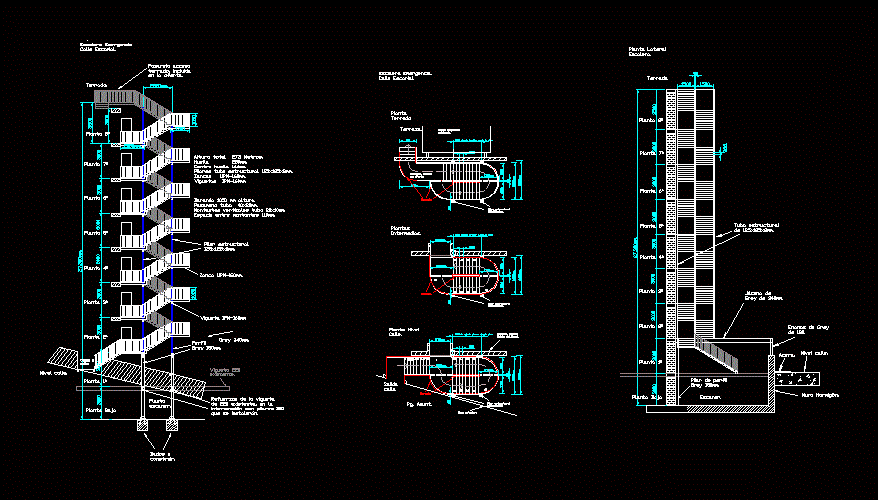 Escaleras de emergencia