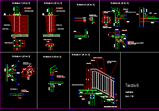 Scala di sicurezza in acciaio - detalles de estructura de acero