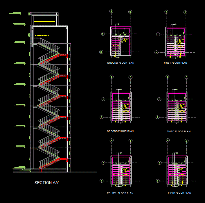 Detalle de la escalera