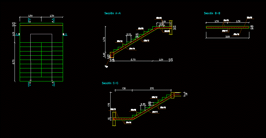 Plano de escaleras de h?a?