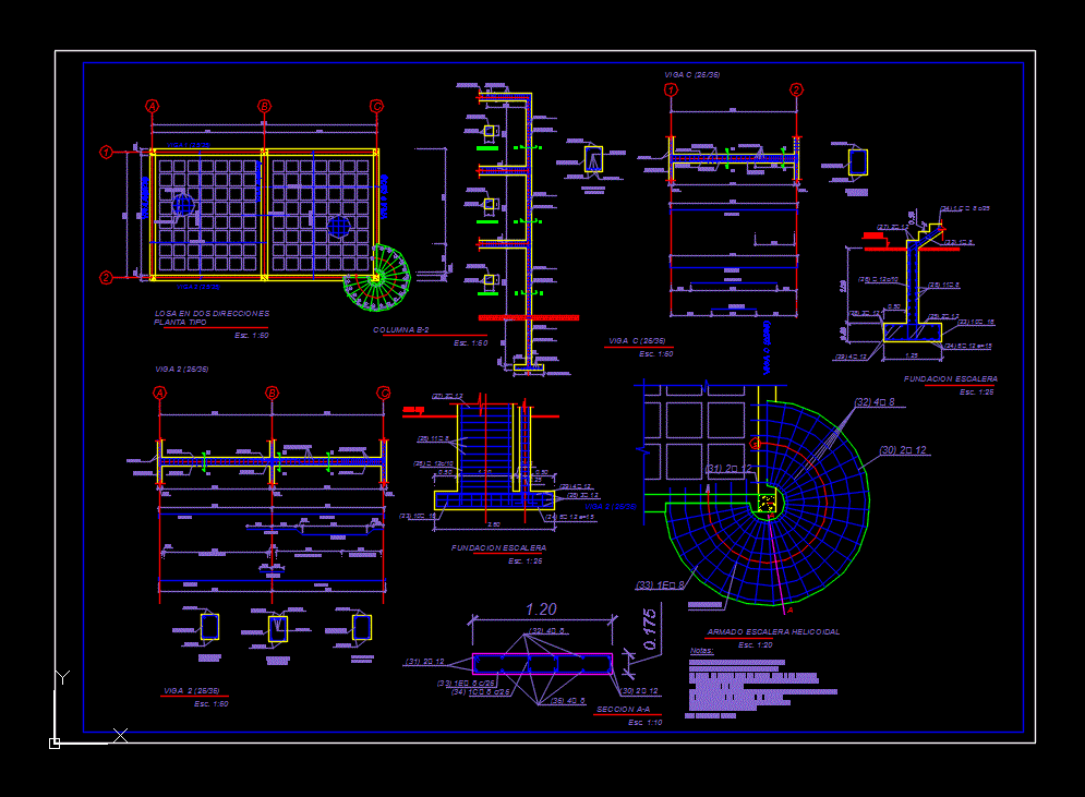 Escalera helicoidal de hormigon