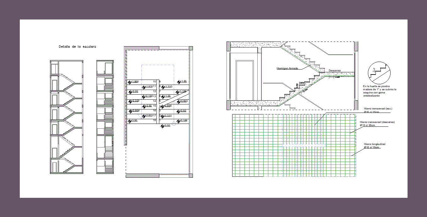 Escalera autocad