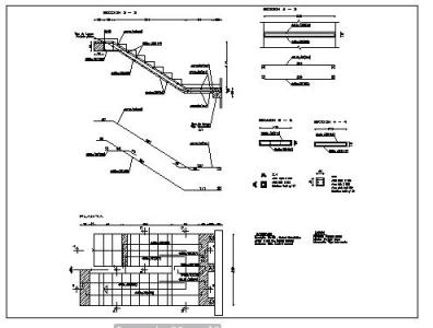 Escalera de hormigon - autocad