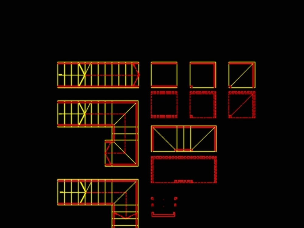 Bloque dinamico de distintos tipos de escaleras