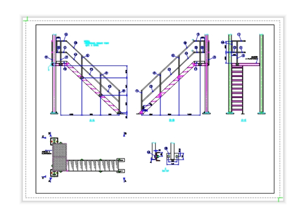 Escalera tipica para plataformas