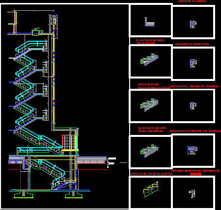 Escalera de un edificio en altura