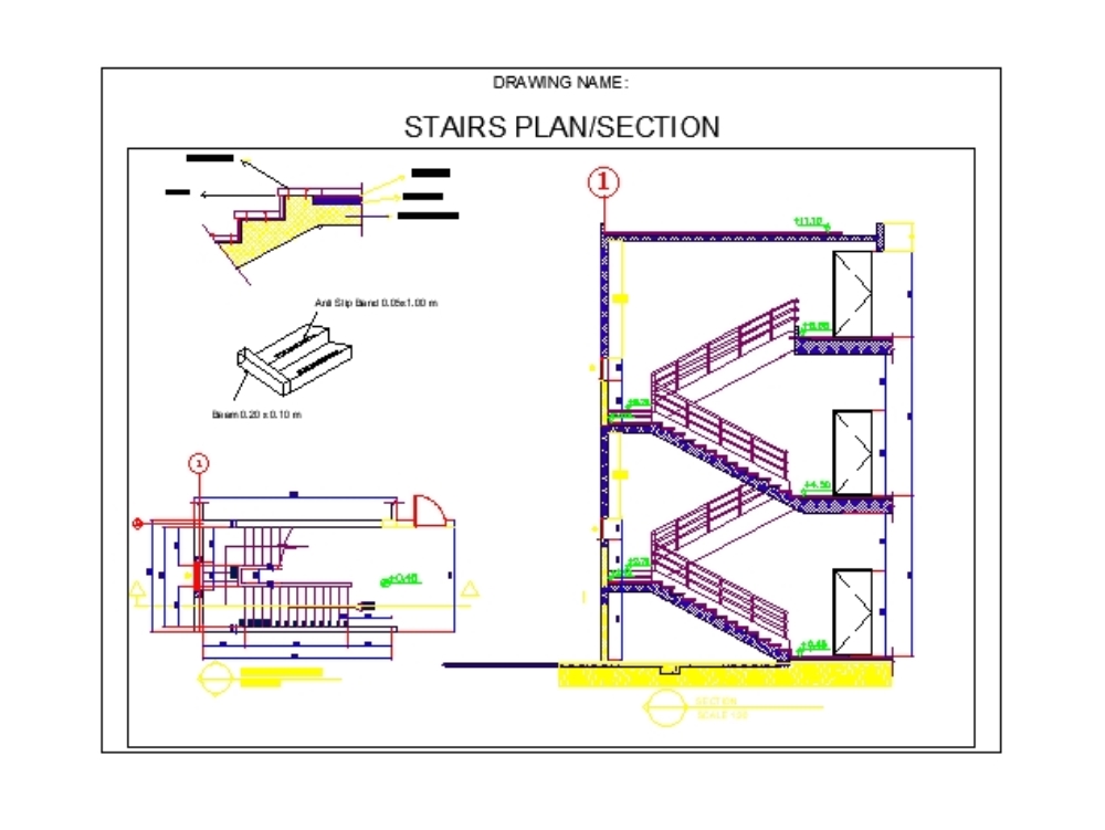 Escaleras de 2 secciones