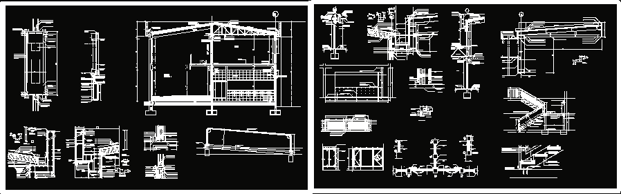 Cortes y detalles constructivos escuela