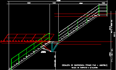 Detalle escalera de emergencia